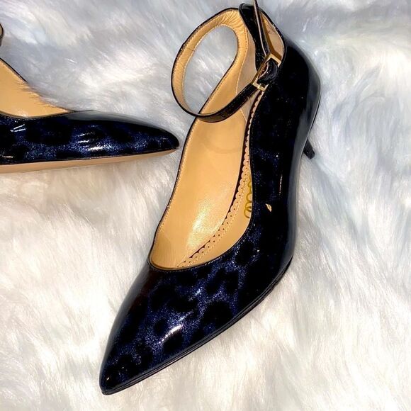 Charlotte Olympia leopard print kitten heels with ankle strap Size 34/6 A16 - Picture 1 of 11